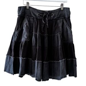 Free People L Tiered A-Line knee length Skirt